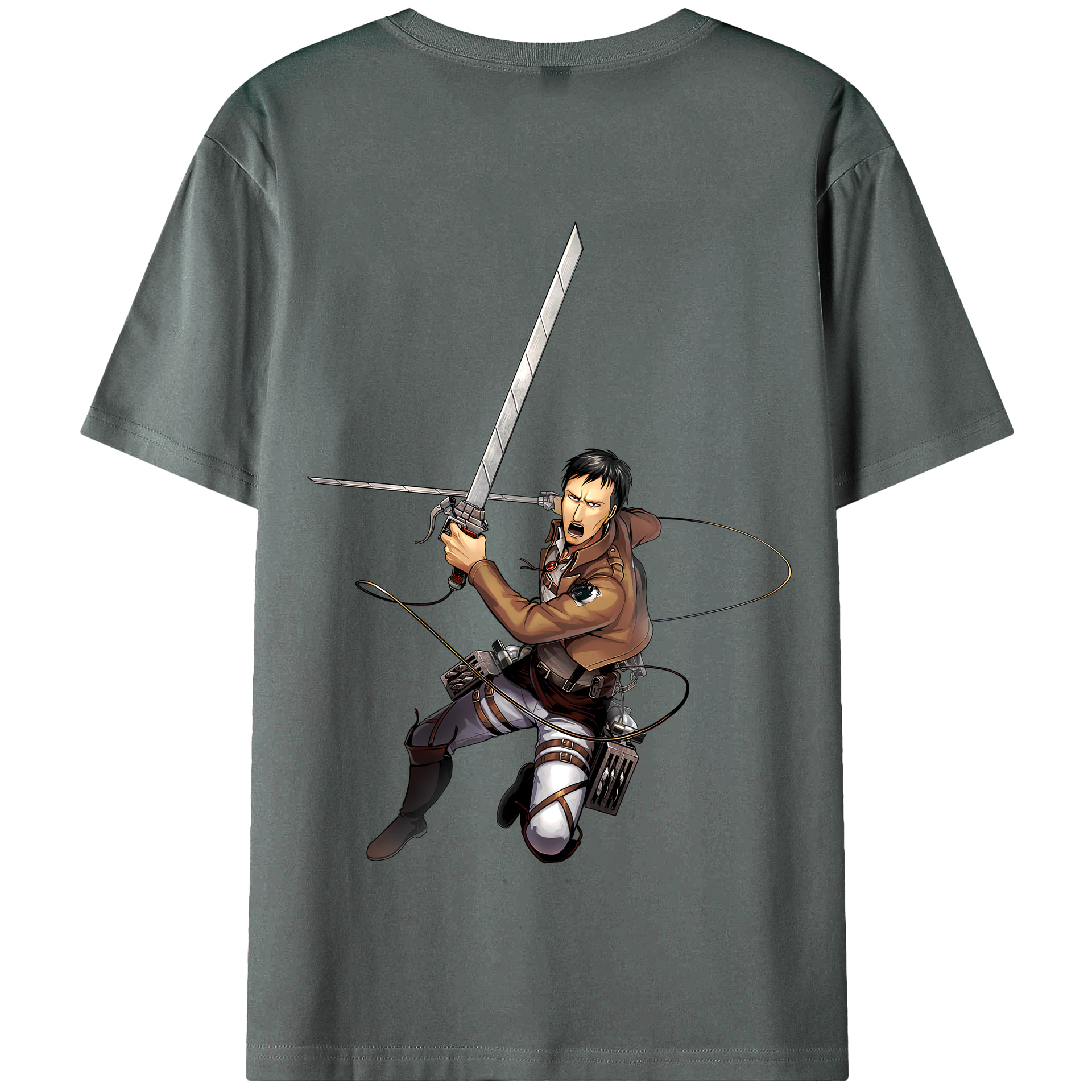 （画像用） 進撃の巨人 Attack on Titan 綿100％半袖Tシャツ（背面プリント）